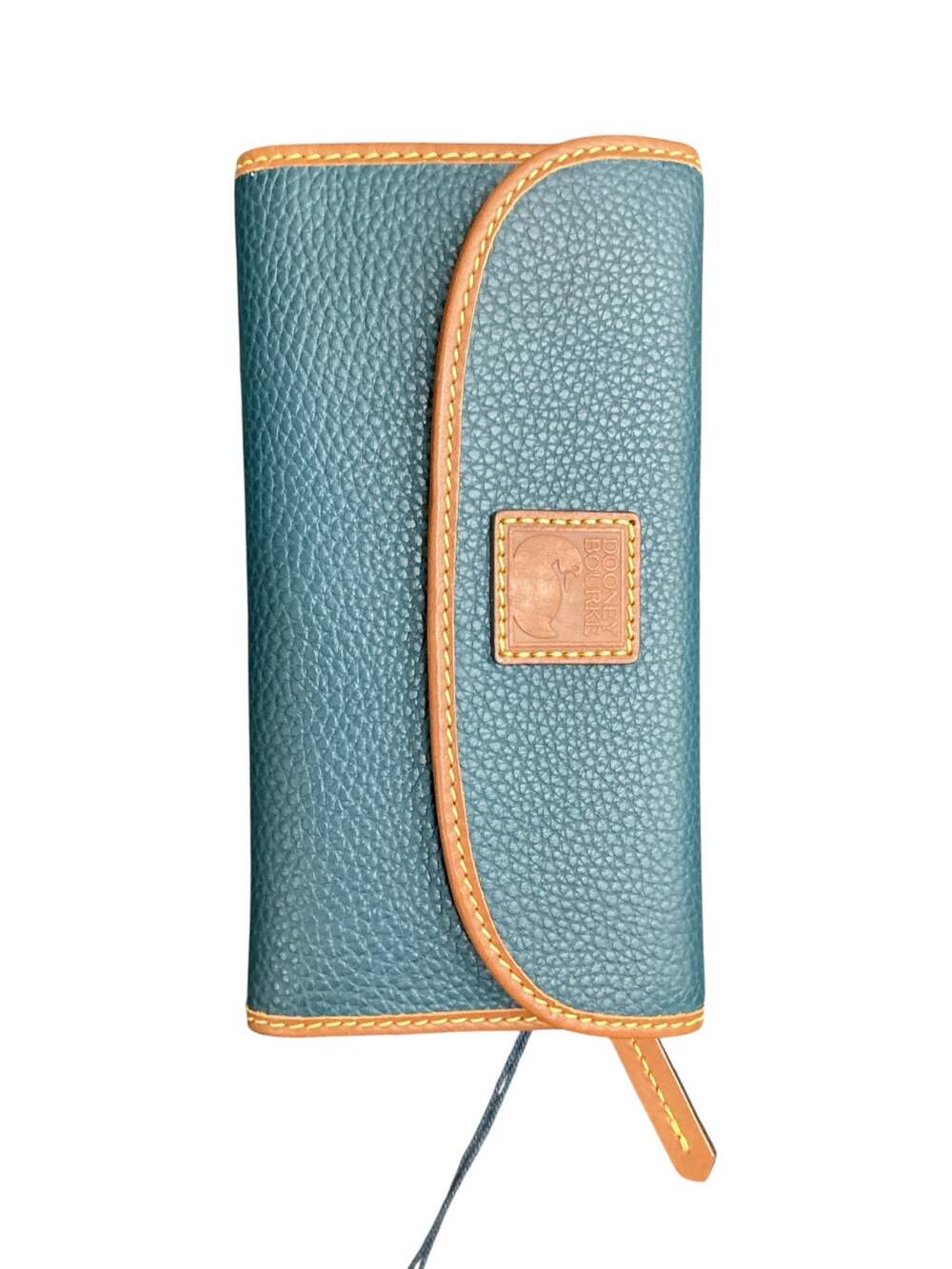 NWT Dooney &Bourke Wallet Pebbled Grain Leather Continental Style WPEBC0507 Teal